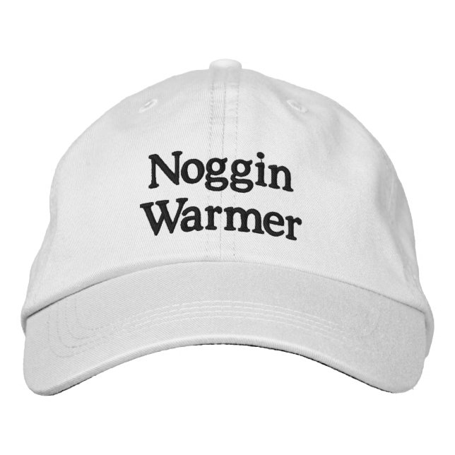 Funny Novelty NOGGIN WARMER Embroidered Baseball Cap (Front)
