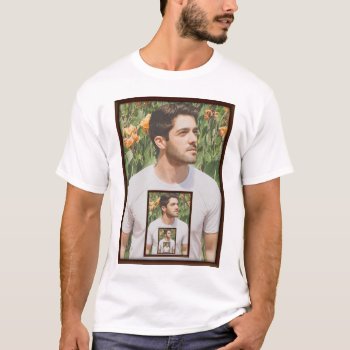 Funny Novelty Optical Illusion Custom Repeat Photo T-shirt by PictureCollage at Zazzle