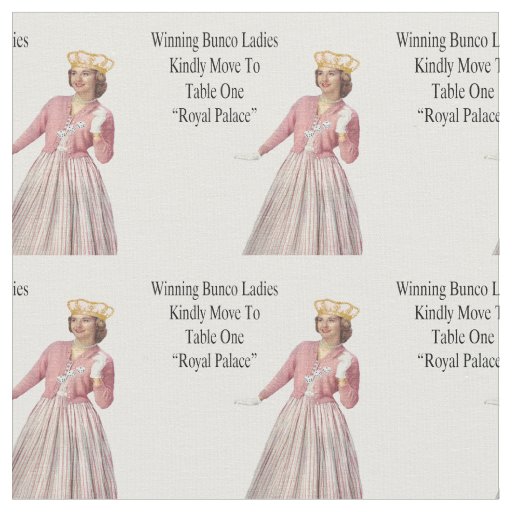 Funny Novelty Retro Dice Bunco Queen Fabric