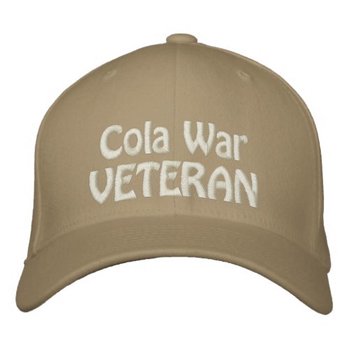 Funny Novelty Sports COLA WAR VETERAN Embroidered Baseball Cap