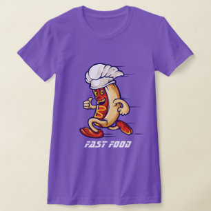 Funny novelty sports football FAST FOOD HOT DOG T- T-Shirt