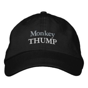 Funny Novelty Sports MONKEY THUMP Embroidered Baseball Cap
