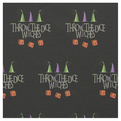 Funny Novelty Throw The Dice Witches Bunco  Fabric