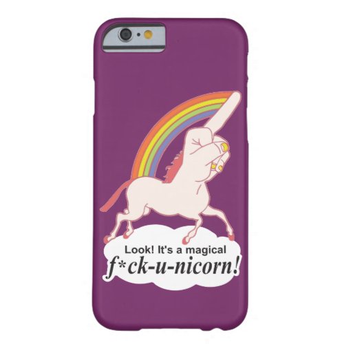 Funny Novelty Unicorn Barely There iPhone 6 Case