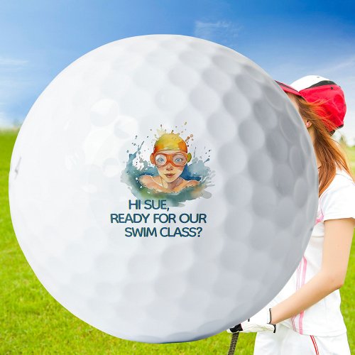 Funny Novelty Water Hole First Name  Golf Balls