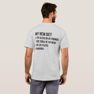 Funny Novelty Workout Humor - My New Diet - Gym T-Shirt