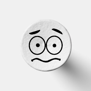Funny Novelty Worried Face Emoji Golf Tees