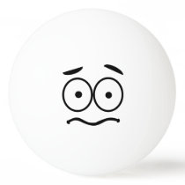 Funny Novelty Worried Face Emoji Ping Pong Ball Funny Novelty Worried Face Emoji Ping Pong Ball