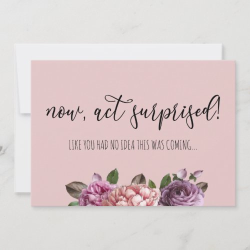 Funny Now Act Surprised Will You Be My Bridesmaid  Invitation