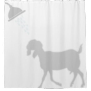 Funny Nubian Goat Shadow Silhouette Shadow Buddies Shower Curtain by getyergoat at Zazzle