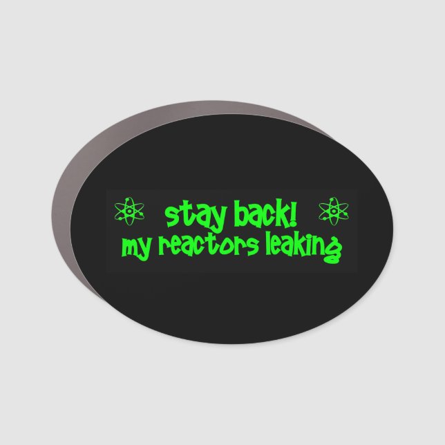 Funny Nuclear Car Magnet (Front)