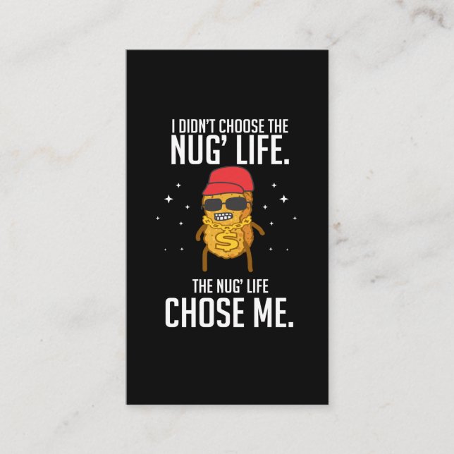 Funny Nug Life Design Chicken Nugget Business Card (Front)