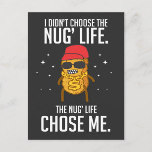 Funny Nug Life Design Chicken Nugget Postcard