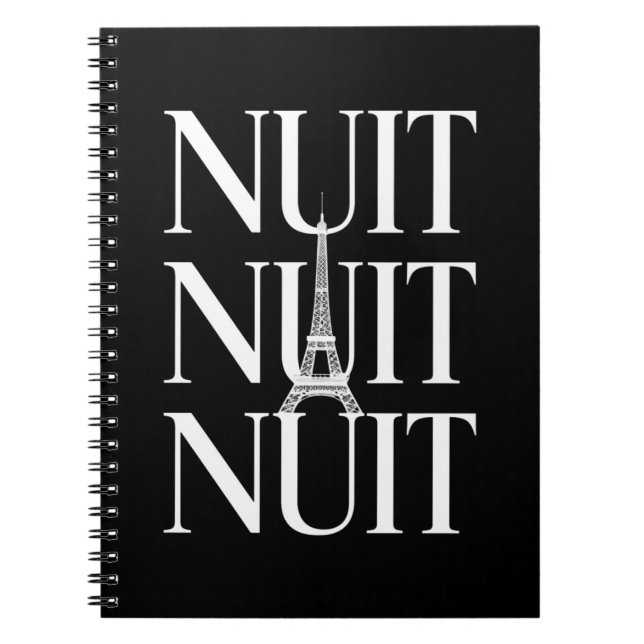 Funny Nuit Nuit Notebook (Front)