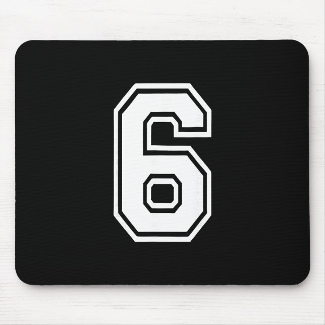 Funny Number 6 67 Meme Costume Matching Group Hall Mouse Pad (Front)