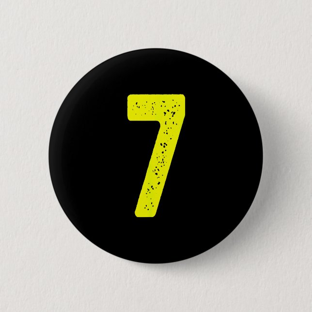 Funny Number 7 67 Meme Costume Matching Group Hall Button (Front)