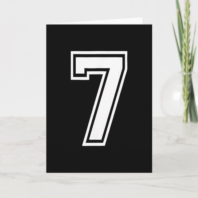 Funny Number 7 67 Meme Costume Matching Group Hall Card (Front)