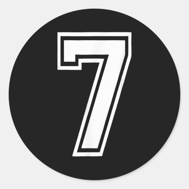 Funny Number 7 67 Meme Costume Matching Group Hall Classic Round Sticker (Front)