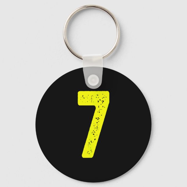 Funny Number 7 67 Meme Costume Matching Group Hall Keychain (Front)