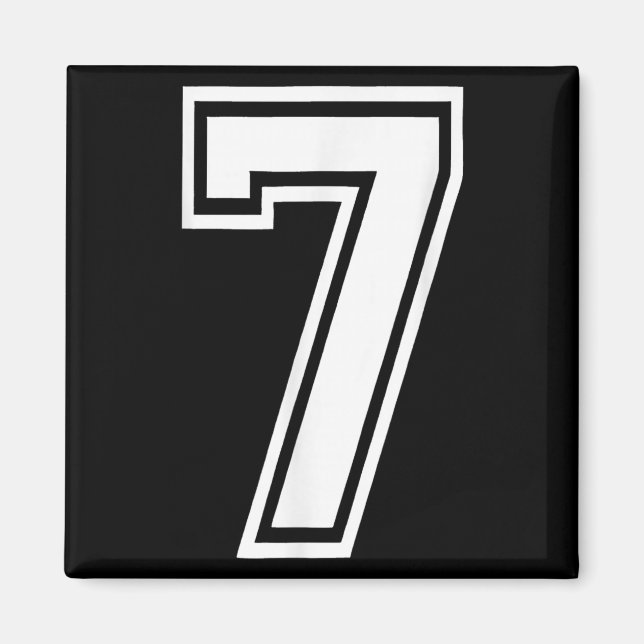 Funny Number 7 67 Meme Costume Matching Group Hall Magnet (Front)