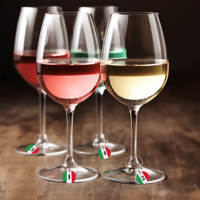 Funny Numbered Italian Numero Vino Wine Charm (Creator Uploaded)