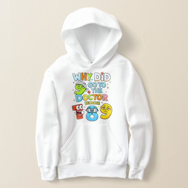 Funny Numbers Hoodie for Children | UK (Laydown)