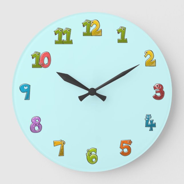 funny numbers large clock (Front)