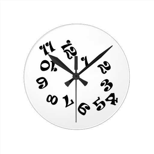 Funny Numbers Wall Clock | Zazzle