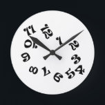 Funny Numbers Wall Clock<br><div class="desc">Funny Numbers Wall Clock. Customize this clock by adding any text you want and changing the background color. Select Customize it! then click on edit and in the drop down menu choose background and choose any background color you want! Striped Hope is your online store for a variety unique designs...</div>