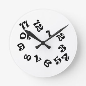 Funny Numbers Wall Clock