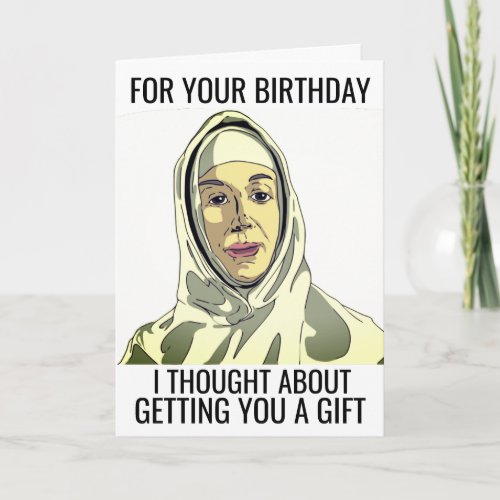 FUNNY NUN BIRTHDAY GREETING CARD