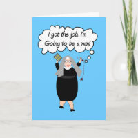 Funny Nun Cards "Got The Job!" (Gail Gabel)