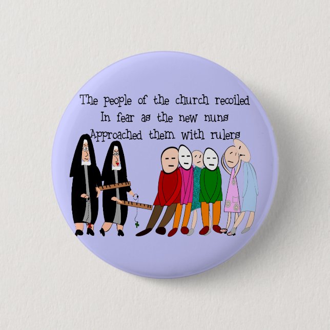 Funny Nuns Cards and Gifts Button (Front)