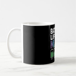 Funny Nurse Battery Life Quote Colorful Medical Coffee Mug