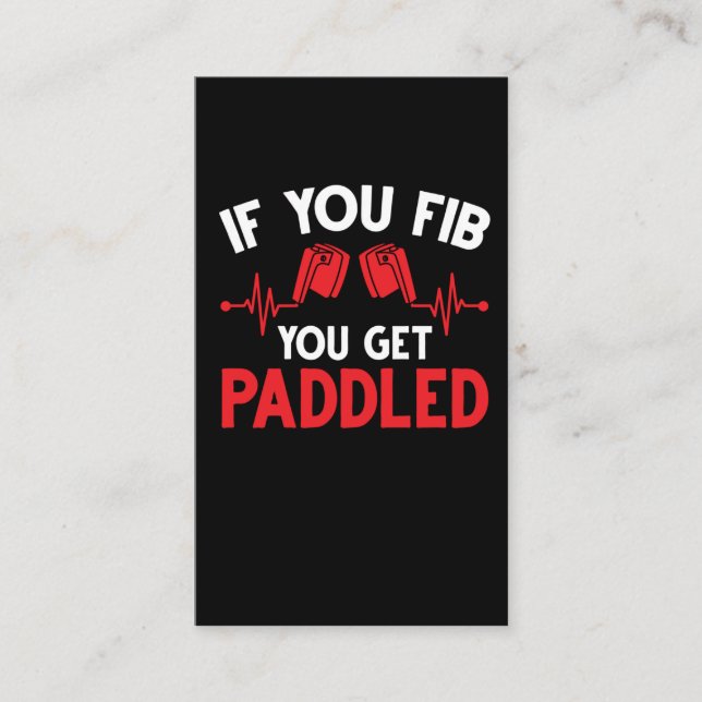 Funny Nurse Cardiology Paramedics Medical Humor Business Card (Front)