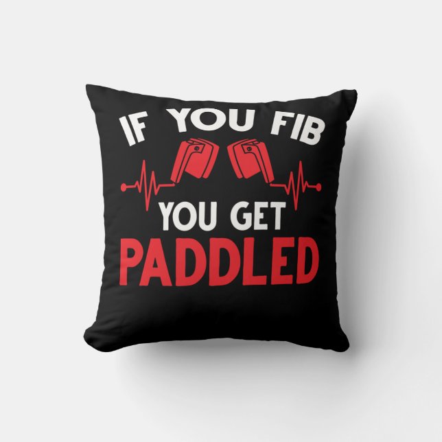 Funny Nurse Cardiology Paramedics Medical Humor Throw Pillow (Front)