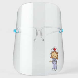Funny Nurse Cartoon Face Shield