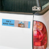 Funny Nurse Cat Bumper Sticker (On Truck)