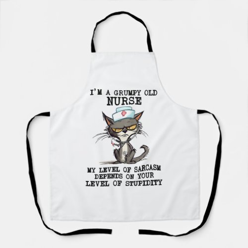 Funny Nurse Cat Saying Apron