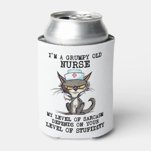 Funny Nurse Cat Saying Can Cooler