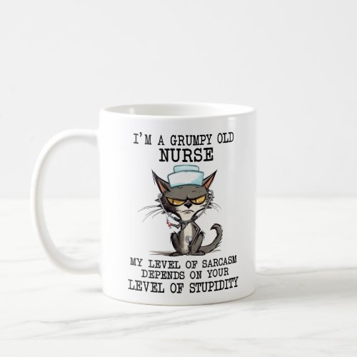 Funny Nurse Cat Saying Coffee Mug
