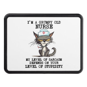 Funny Nurse Cat Saying Hitch Cover