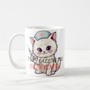Funny Nurse Cat The Vein Finder Personalized Coffee Mug