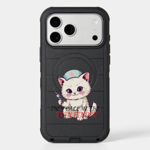 Funny Nurse Cat The Vein Finder Personalized iPhone 17 Pro Max Case