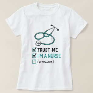 Funny Nurse Checklist T-Shirt Cute RN Humor Tee