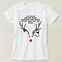 Funny Nurse Christmas Stethoscope Reindeer