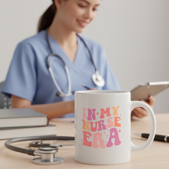 funny nurse coffee mug in my nurse era (Creator Uploaded)