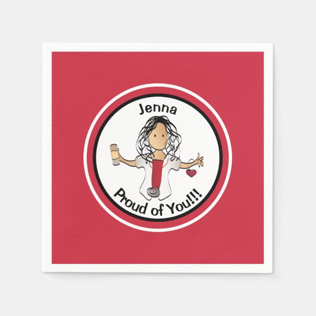 Funny Nurse Congratulations Graduation Napkins (Front)