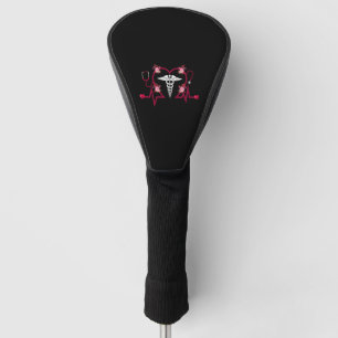 Funny Nurse Day Heart Stethoscope Medical Golf Head Cover