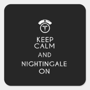 Funny Nurse Florence Nightingale Nurse Gift RN Square Sticker